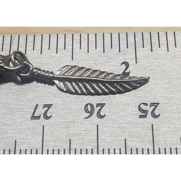 SouthWestern Pewter & Turquoise Blue Mosaic Inlay Chips Sm. Skull Head W/Upturne - Picture 3 of 3